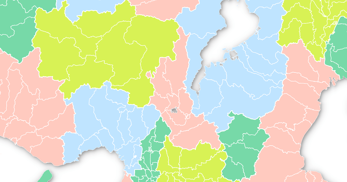 近畿地方の郡地図