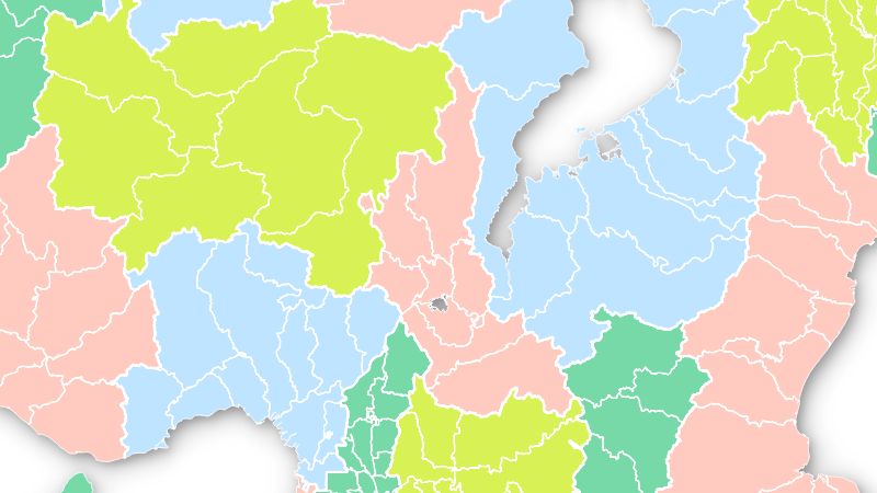 近畿地方の郡地図